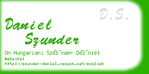 daniel szunder business card